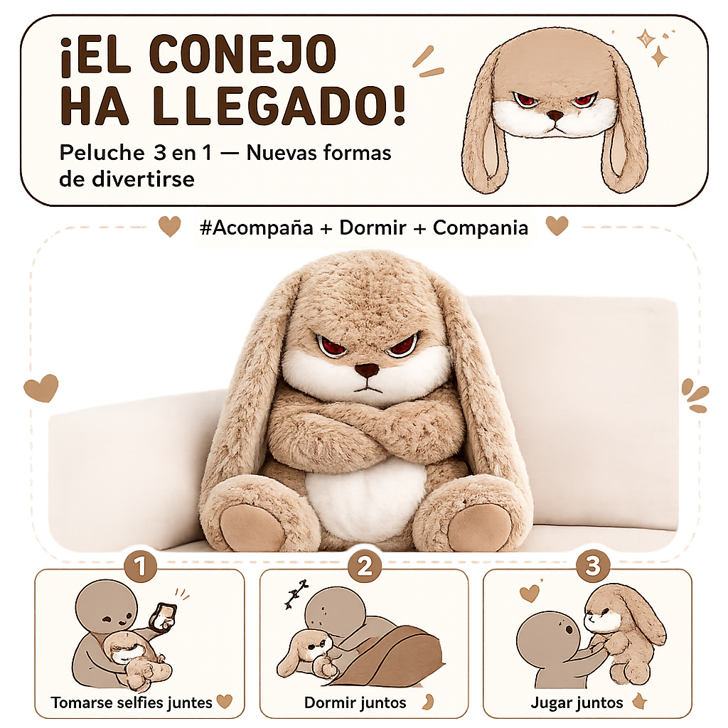 Peluche Conejo enfadado